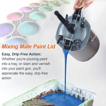 2PCS Paint Mixing Lids, 1 Gallon Paint Can Pour Spout, Paint Mixer - size: 2PCS 4L