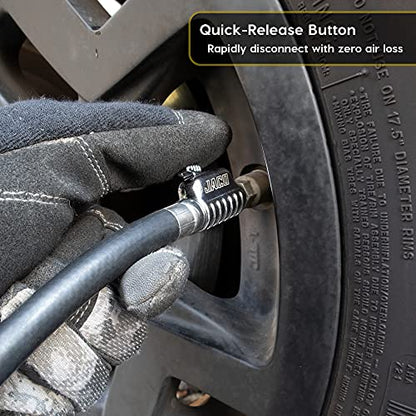 JACO Lightning S2X Quick-Connect Locking Tire Inflator Air Chuck Attachment - style: Straight Head