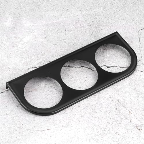 Gauge Holder 52mm/2in 3 Hole Triple Instrument Panel Shell Gauge Mounting Bracket Car Dashboard Meter Iron Holder Gauge Pod Gauge Mount(Black) - color: Black