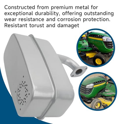 GY22156 Muffler Compatible with John Deere 107S D105 D110 E100 E110 X125 X126 X145 Tractor Exhaust Muffler Replaces GY21990