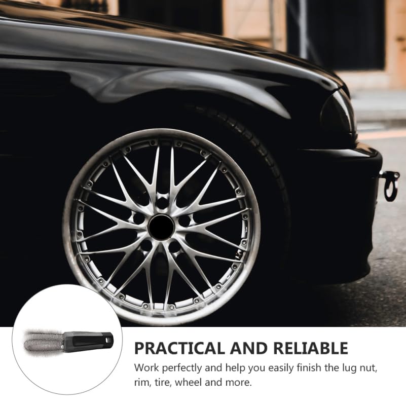 IMIKEYA Car Lug Nut Brush Auto Detail for Wheels and Tires Sturdy Sponge Brush for Lug Nut and Rim Detailing Essential Automotive Cleaning Accessory - size: Medium