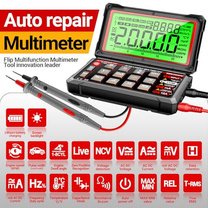 ANENG 20000 Count Digital Multimeter, 300-19999 RPM Automotive Tachometer