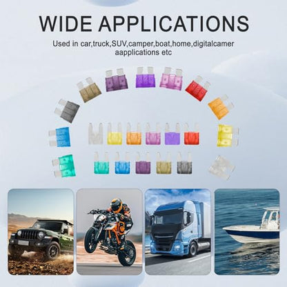 1332 Pcs Car Fuse Assortment Kit with Puller for Automotive, Car, Rv, Truck