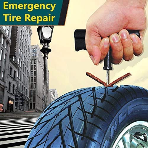 Chrov 100pcs Tire Plugs, Rubber Tire Repair Plugs for Tubeless Off-Road Tires Car, ATV, UTV, Wheelbarrow 4" x1/4", Brown