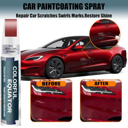 (Red Multi-Coat PPMR) Touch up Paint for Tesla Model Y/3/X/S - color: Car Touch up Paint(Red Multi-Coat(PPMR)) Compatible with Tesla Model Y/3/X/S