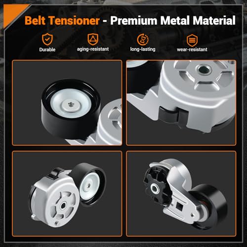 Tecoom Automotive Replacement Serpentine Belt Tensioner Idler Pulley Set - size: 90K-38157A