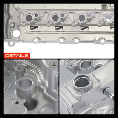 A-Premium Upgraded Aluminum Engine Valve Cover with Gasket Compatible with Jeep Cherokee 2017, Compass 2017-2018, Renegade 2016 & Chrysler 200 2017 & Dodge Dart 2016 & Ram ProMaster City 2017-2018