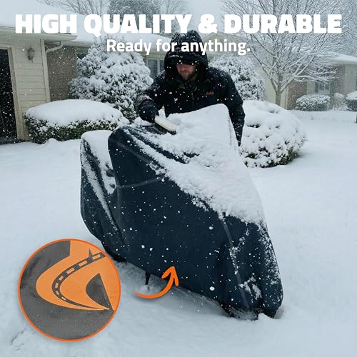 Mockins 91"x49"x39" Large Motorcycle Cover Heavy Duty Dual-Layer Protection - size: Motorcycle - Large - 91"x49"x39"