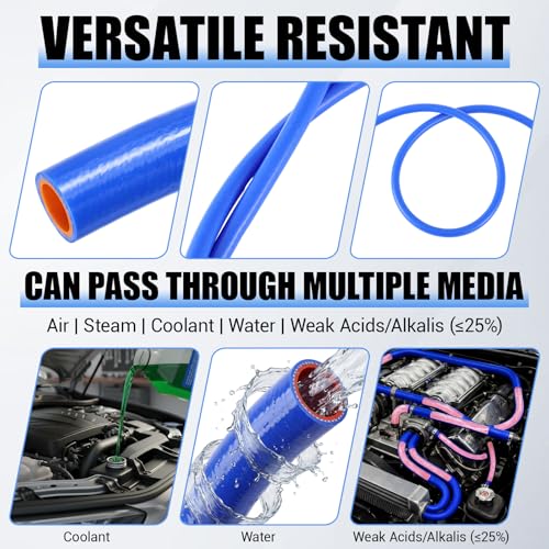 Outus 3/4" Id, 50ft Silicone Heater Hose,Coolant Radiator Hose, Blue, 1 - color: Blue, size: 3/4" ID, 50ft