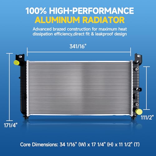 Rayten 13423 Engine Coolant Radiator Assembly Compatible with Volkswagen Jetta 2013-2018, Passat 2014-2019, Beetle 2014-2019, L4 1.8L 2.0L, Replace# 5C0121251H - size: 13-18 Jetta,14-19 Passat,Beetle