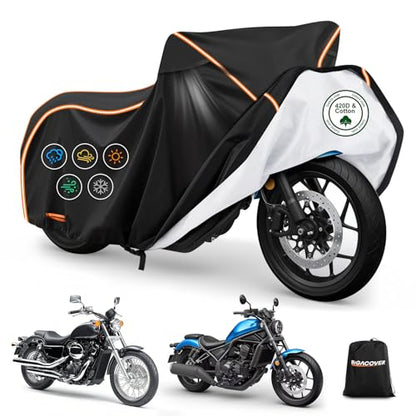 420D & Cotton Lining Motorcycle Cover for Honda Rebel 250 300 500 1100 - size: for Rebel