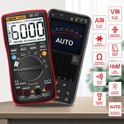 ANENG Bluetooth Multimeter, TRMS 6000 Count Auto Range AC/DC Digital Tester