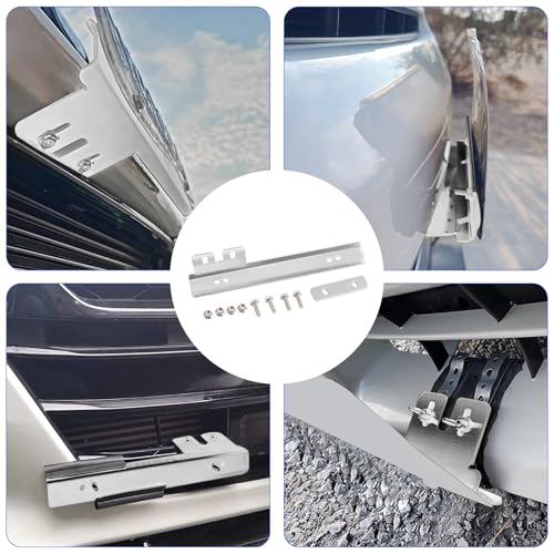 Front Bumper License Plate Mount Bracket Relocator Holder Bar Silver - color: Silver