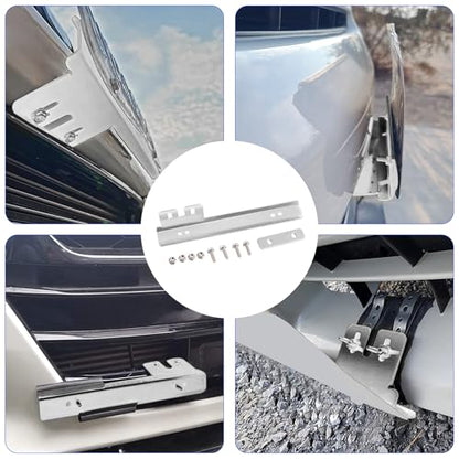 Front Bumper License Plate Mount Bracket Relocator Holder Bar Silver - color: Silver