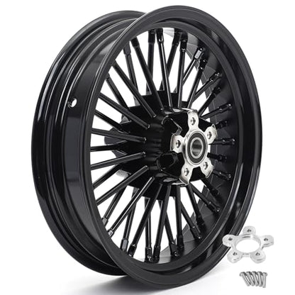 TOFR 16x3.5 Fat Spoke Black Front Wheel For Harley Touring Baggers 84-08 - color: Gloss Black, size: Front:16inch x 3.5inch