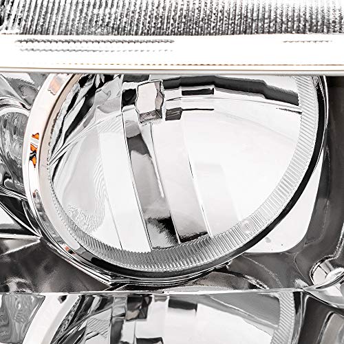 Pair of Headlights Assembly LH+RH Replacement for Acura 2004-2005 - color: Chrome