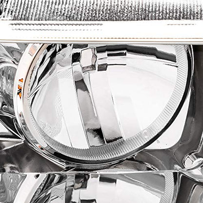 Pair of Headlights Assembly LH+RH Replacement for Acura 2004-2005 - color: Chrome
