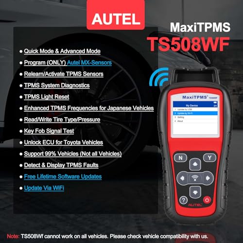 Autel MaxiTPMS TS508WF TPMS Programming Tool, WiFi Relearn & Reset