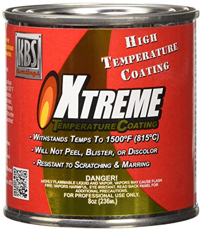 KBS Coatings 65205 Cast Iron Grey Xtreme Temperature Coating - 8 fl. oz. - color: Cast Iron Grey, size: 8 Fl Oz (Pack of 1)