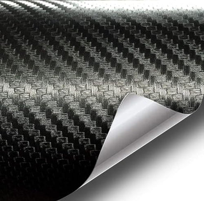 VViViD Black Carbon Fiber Air-Release Adhesive Vinyl Tape Roll (17.75" x 20ft) - size: 17.75" x 20ft