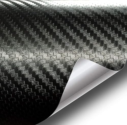 VViViD Black Carbon Fiber Air-Release Adhesive Vinyl Tape Roll (17.75" x 20ft) - size: 17.75" x 20ft
