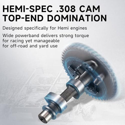 Billet Aluminum Flywheel .308 Hemi Camshaft 3.308 Rod 70mm Flat Piston Kit