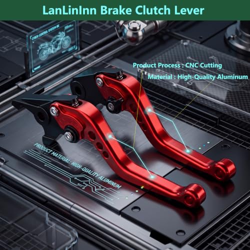 Motorcycle Brake and Clutch Levers Fit For ZX-6R ZX636 2019-2024 2025 2026 - color: Red