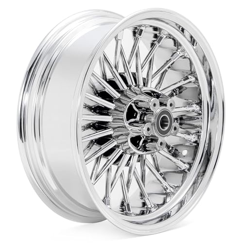 TOFR 16x5.5 Fat Spokes Rear Wheel Rim For Harley Touring Baggers 2009-2025 - color: Chrome, size: Rear:16x5.5