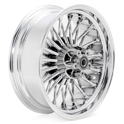 TOFR 16x5.5 Fat Spokes Rear Wheel Rim For Harley Touring Baggers 2009-2025 - color: Chrome, size: Rear:16x5.5