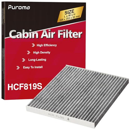 Puroma Cabin Air Filter Activated Carbon for CF11819 Hyundai KIA GMC Saturn - style: HCF819S