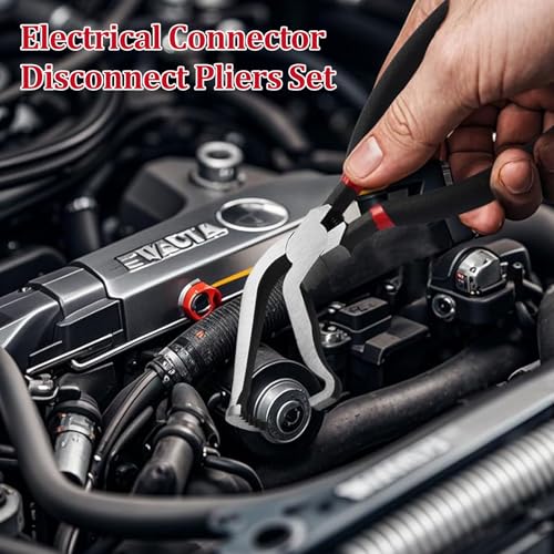 3PCS Electrical Disconnect Pliers, Electrical Disconnect Pliers for Cars,Electrical Connector Separator, 37960, 37980,Automotive Fuel Line Disconnect Tools, Push Tab Plugs Style - style: Straight+60 Degree Pliers+Separator