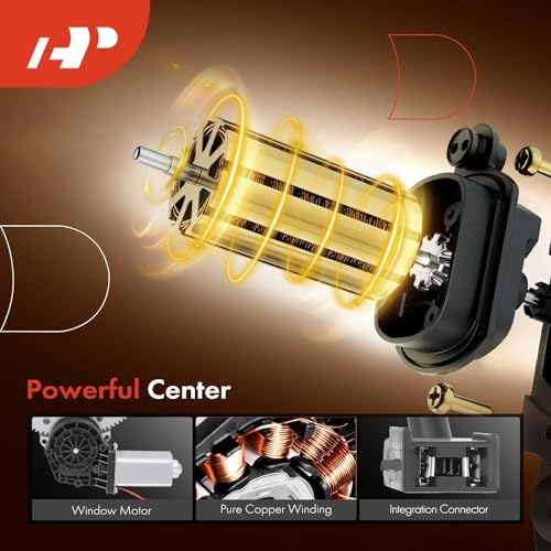 A-Premium Front Driver Side Power Window Regulator with Motor (2-Pin)