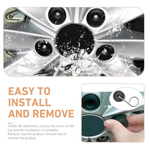 20Pcs Car Wheel Lug Nut Covers,17mm Tire Bolt Caps, Wheel Bolt Covers Caps with Removal Tool, Compatible with VW, Jetta, Beetle, Passat, GTI, CC(Black)