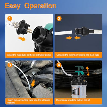 GOOACC Oil Extractor Pump 9L Manual Fluid Extractor Pump Vacuum Changer - size: 9L Manual
