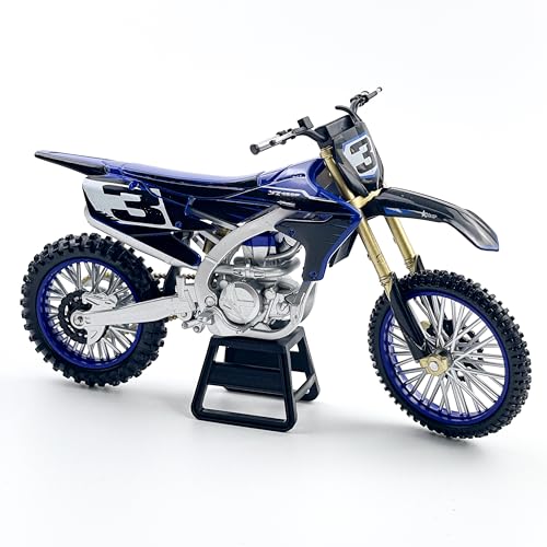 Dirt Bike Motorcycle Model – 1:12 Scale Diecast No. 3 Motocross Motorbike with Realistic Details, Alloy Body, Display Gift for Enthusiasts
