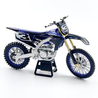 Dirt Bike Motorcycle Model – 1:12 Scale Diecast No. 3 Motocross Motorbike with Realistic Details, Alloy Body, Display Gift for Enthusiasts