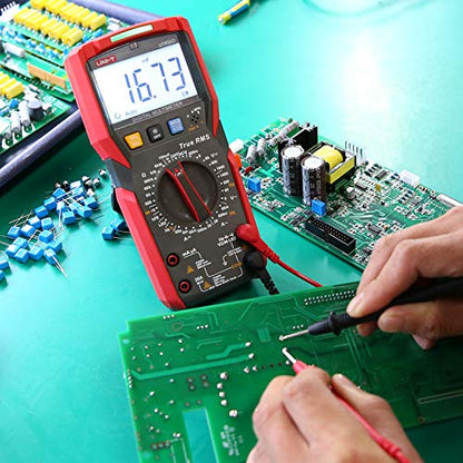 UNI-T Digital Multi Meter UT89XD 6000 Counts True RMS Sine Wave Measurement LED Test Auto Range AC DC Voltage Current Resistance Capacitance Frequency Duty Cycle Diode Continuity hFE Dual Range NCV - size: UT89XD