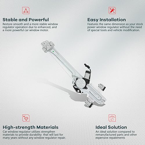 FINDAUTO 751-062 Power Window Regulator for 2016-2020 for Cadillac Escalade