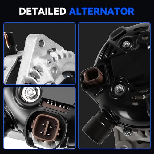 11150N Alternator 130A Compatible with 2003-2009 Acura MDX 3.5L 3.7L, 2004-2008 TL 3.2L, 2005-2008 RL, 2005-2008 Honda Odyssey Pilot Ridgeline, Replace AND0339 31100-RDJ-A01 31100-RGL-A01 - size: 11150N