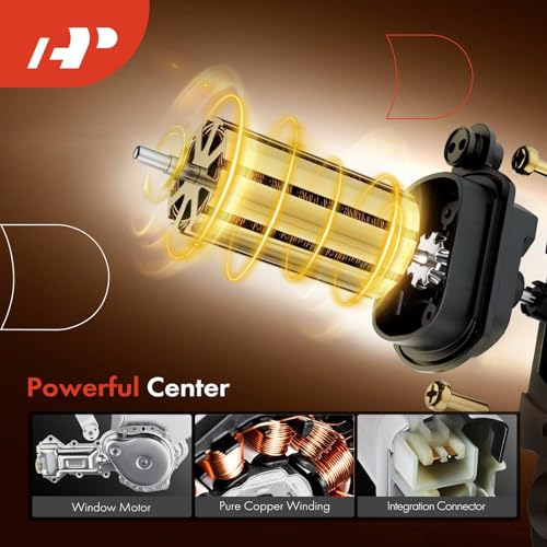 A-Premium Front Passenger Side Power Window Regulator with Motor (2-Pin) - style: Front Right (RH)