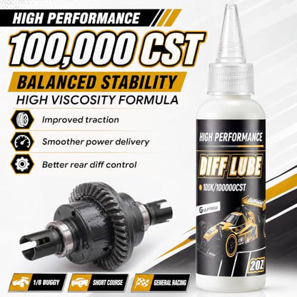 2 OZ RC Differential Oil 100K CST, Silicone RC Diff Fluid, 100, 000 cSt2 OZ RC Differential Oil 100K CST, Silicone RC Diff Fluid, 100, 000 CST - style: 100K 100,000 cSt