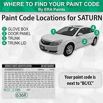 ERA Paints WA9414/GCO - Yellow for SATURN Exact Match Automotive Touch Up Paint Spray - Essential Kit