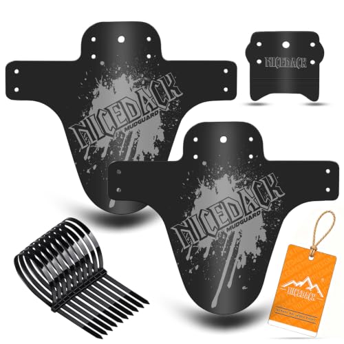 Mountain Bike Fenders, Fits 20-29 Inch MTB, 2-Piece Set - color: A-Grey