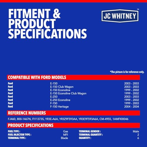 JC Whitney Set of 6 Fuel Injectors