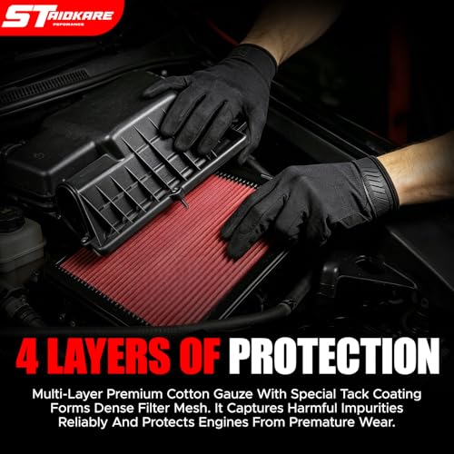 High Flow Engine Air Filter Reusable Performance Automotive Replacement Air Filters Compatible with 2010-2026 Toyota Camry Highlander Tacoma Lexus RX350 Replacement for 33-2443