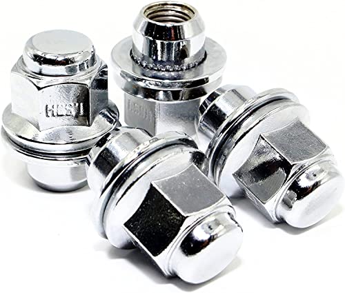 Set of 4 12x1.5 Veritek Mag OEM Factory Washer Style Chrome Lug Nuts for Toyota Tacoma 4 Runner SR5 Pre-Runner TRD Off-Road Limited Factory Stock Replacement - size: 12x1.5mm