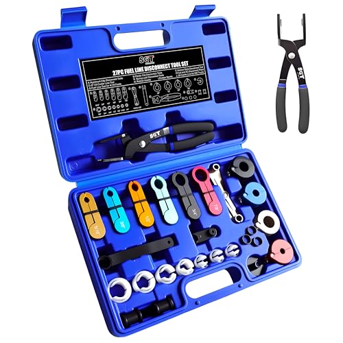 SGT 27pcs Fuel Line Disconnect Tool Set with Fuel and AC Disconnect Pliers - color: BLUE