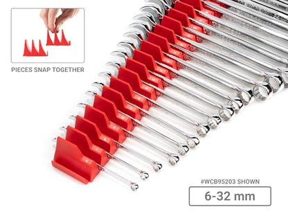 TEKTON Combination Wrench Set, 25-Piece | WCB95301 - size: 25-Piece (1/4-3/4 in., 6-19 mm), style: Modular Wrench Organizer