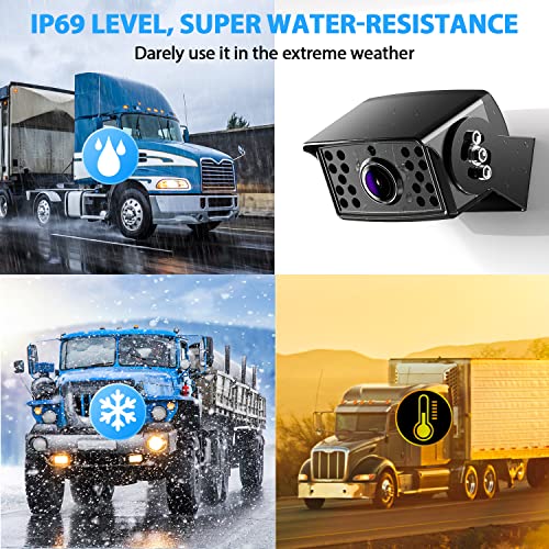 eRapta HD 1080p Backup Camera System Kit,10-inch Reversing Monitor - color: Glossy Black