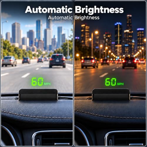 Heads up Display for Cars, Car HUD, GPS Speedometer,Head up Display for Car - color: Green